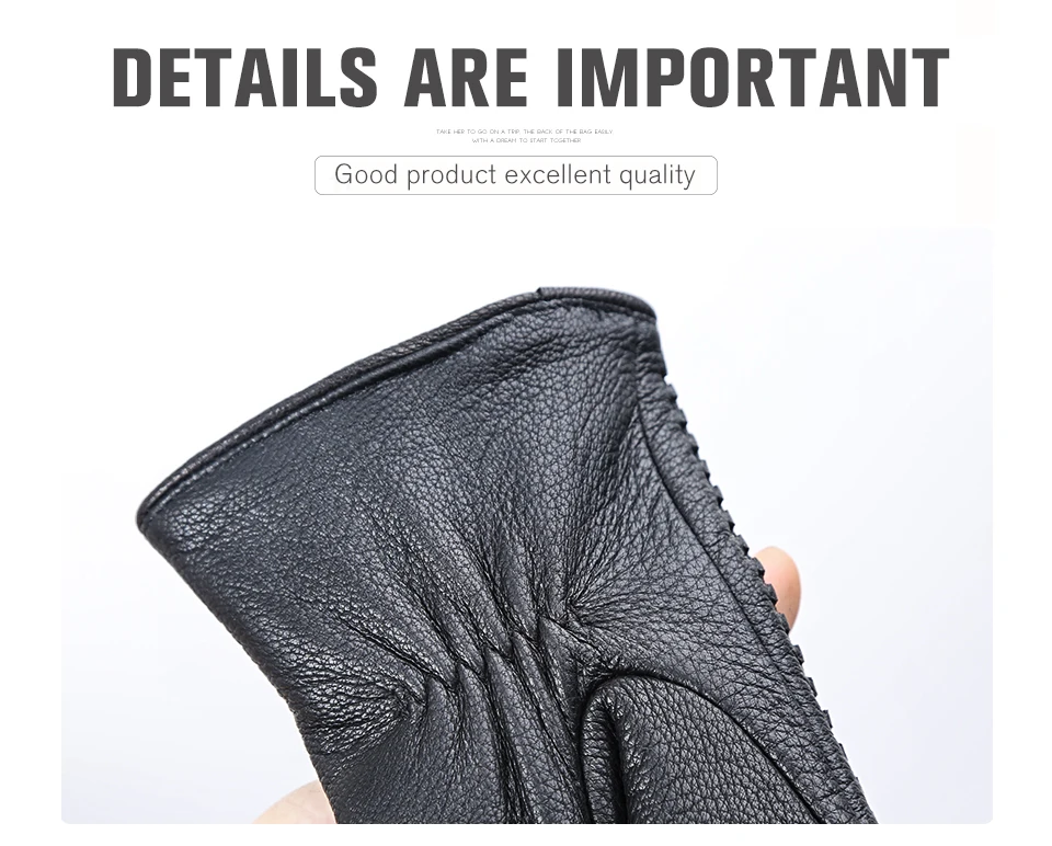 Fashion Sheepskin Sensitive Touch Gloves Black Women's Leather Gloves, Keep Warm Winter Gloves for Touch Screens-2265
