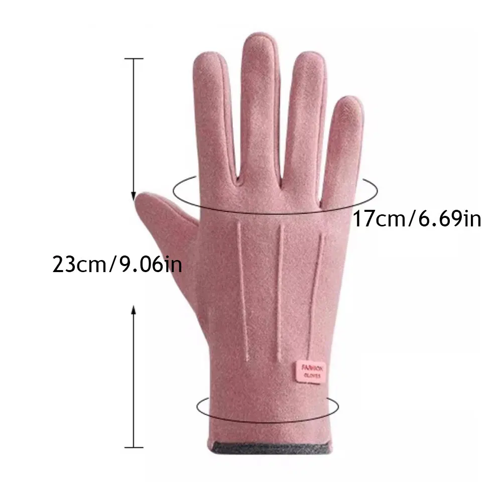 Women Winter Touchscreen Gloves Thicken Warm Fleece Guantes Windproof Thermal Running Gloves Plus Velvet Gloves For Driving