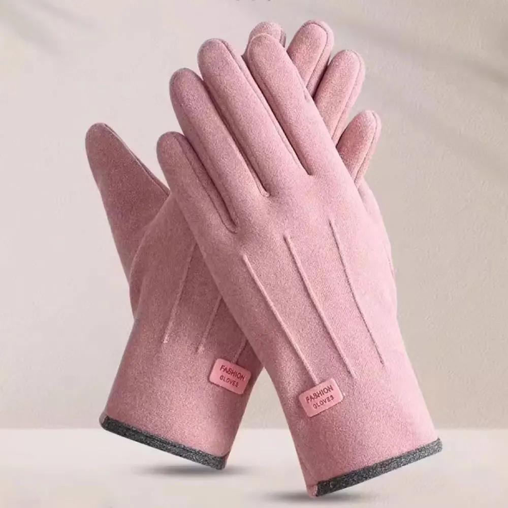 Women Winter Touchscreen Gloves Thicken Warm Fleece Guantes Windproof Thermal Running Gloves Plus Velvet Gloves For Driving