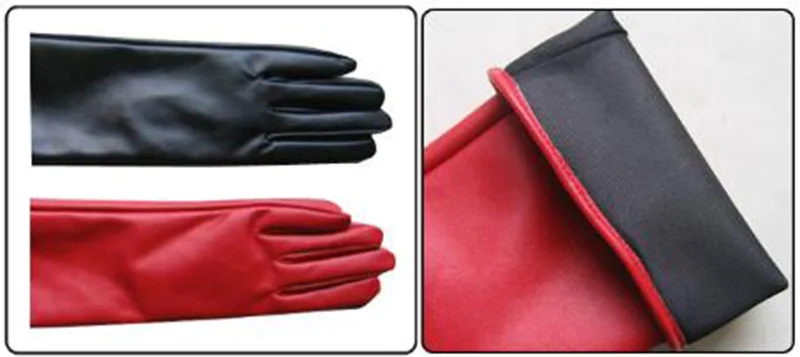 Lady Fashion High Quality PU Leather Winter Gloves Women Warm Cute Mittens Female Long Style Elbow Gloves G203