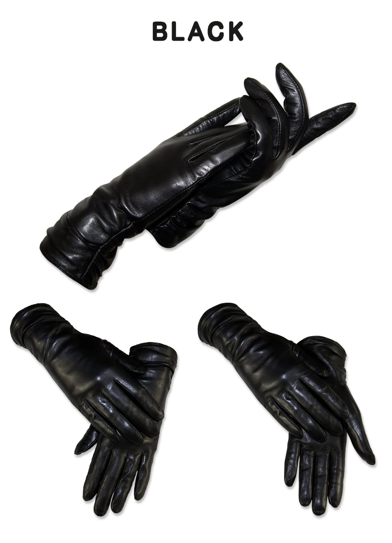 CHING YUN New Women Genuine Leather Gloves Winter Autumn Ladies Fashion Brand Sheepskin Thicken Arm Sleeve Warm Leather YV01