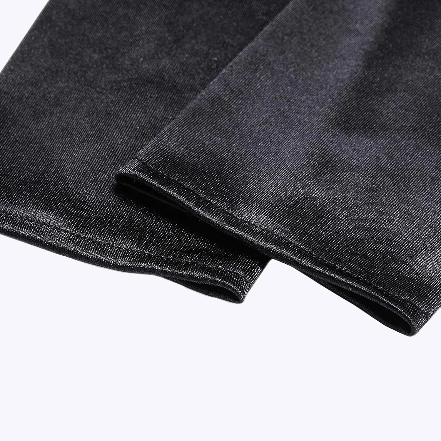 48cm Vintage 1920s Fingerless Satin Party Gloves Bride Dress Dinner Costume Accessories Stretch Opera Black Women Long Gloves
