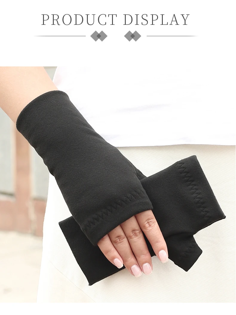 Winter Outdoor Sports Warm Half Finger Gloves for Women and Men Non-Slip Students Cycling Cold Office Bare Finger Gloves