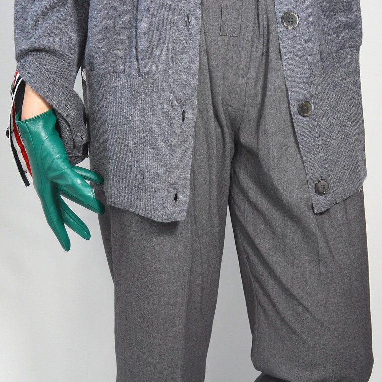 LONG GLOVES Faux Leather Sheepskin 16" 40cm Kelly Green Forest Emerald Touchscreen LLDLLNT