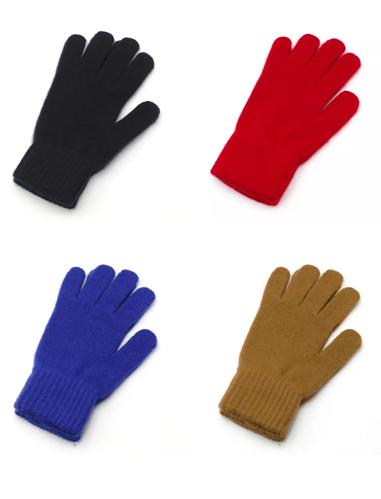 Thick Warm 100%Cashmere Gloves Men Autumn Winter 2025