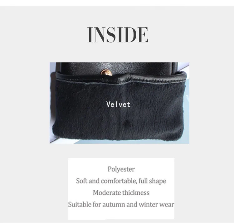 New Touch Screen Women's Sheepskin Gloves Leather Fleece Lined Fashion Zipper Warm Autumn and Winter Outdoor Driving Gloves