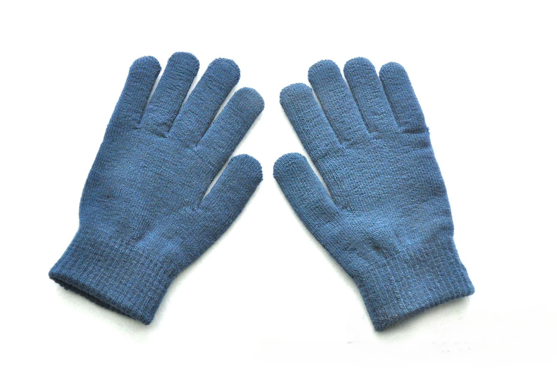 Winter Knitted Plush Gloves Women Men Autumn Thickened Solid Color Full Finger Mittens Hand Warmer Gloves Couple Cycling Gloves