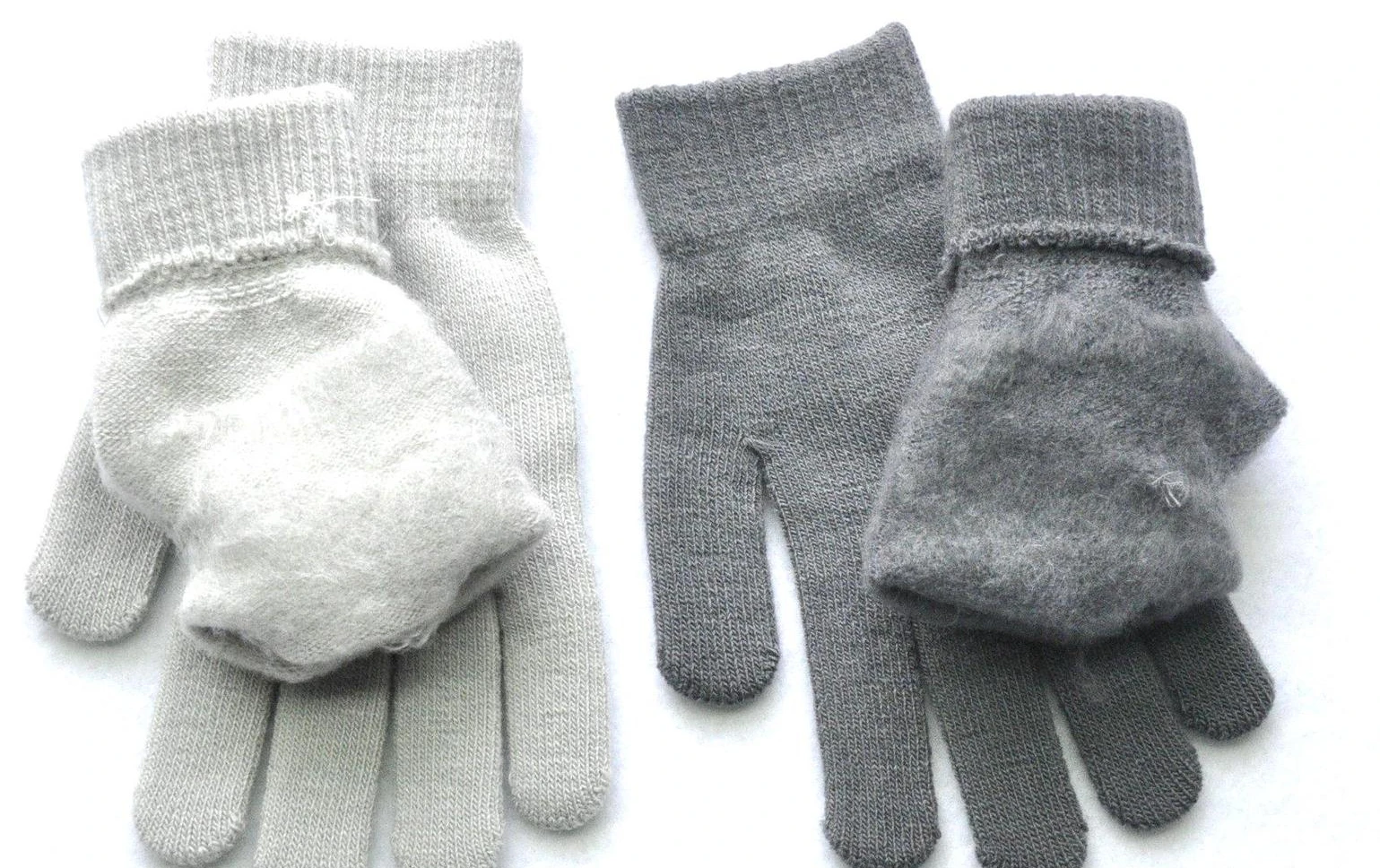 Winter Knitted Plush Gloves Women Men Autumn Thickened Solid Color Full Finger Mittens Hand Warmer Gloves Couple Cycling Gloves