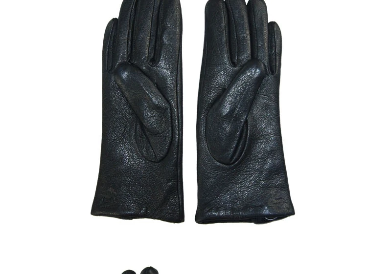 CHINGYUN New Women Genuine Glove Soft Thicken Bow Leather Gloves Winter Autumn Ladies Fashion Brand Black Warm Leather FV02