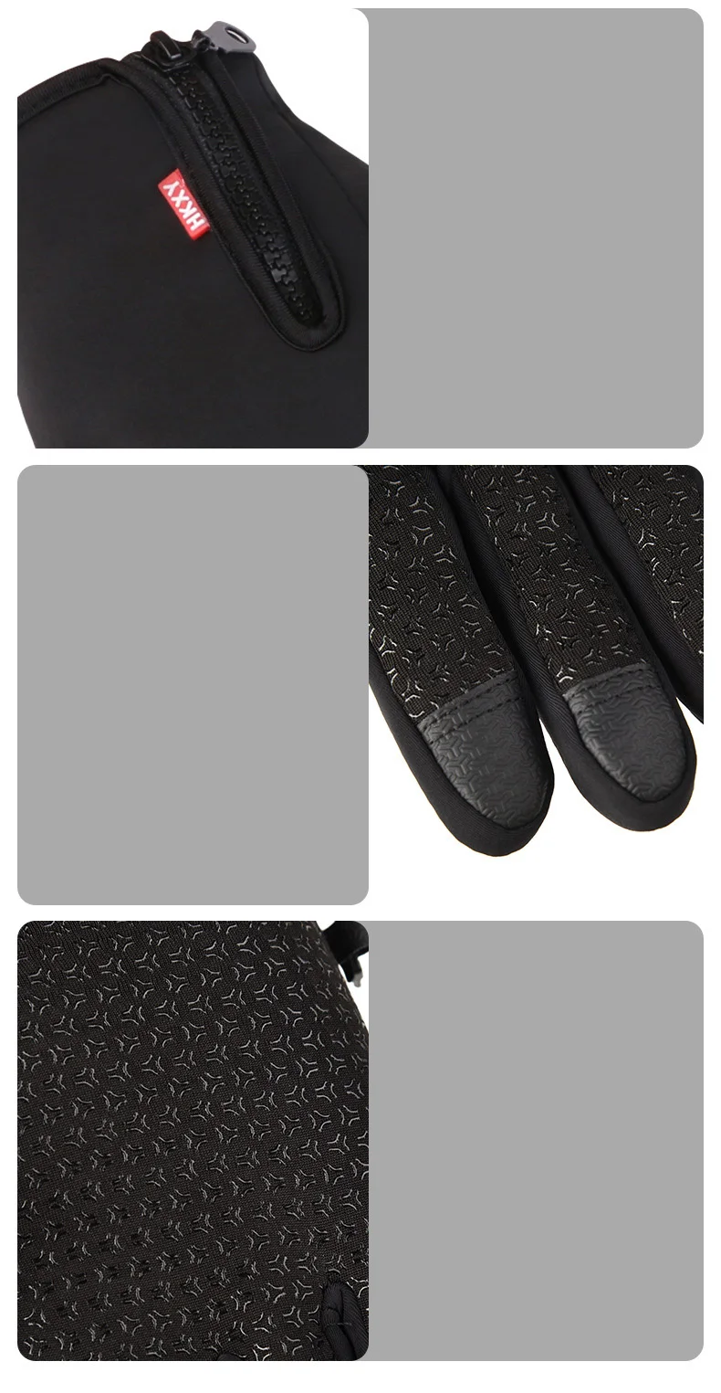 Winter Cycling Gloves for Men Women Motorcycle Fleece Touch Screen Water-repellent Skiing Cycling Windproof Warm Non-Slip Gloves
