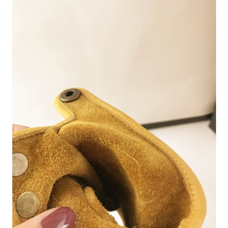 Driving Mens/Women Racing Bike Knight Leather Motorcycle Spring Summer Half-finger Retro Gloves Motorbike Cowhide Vintage Gloves