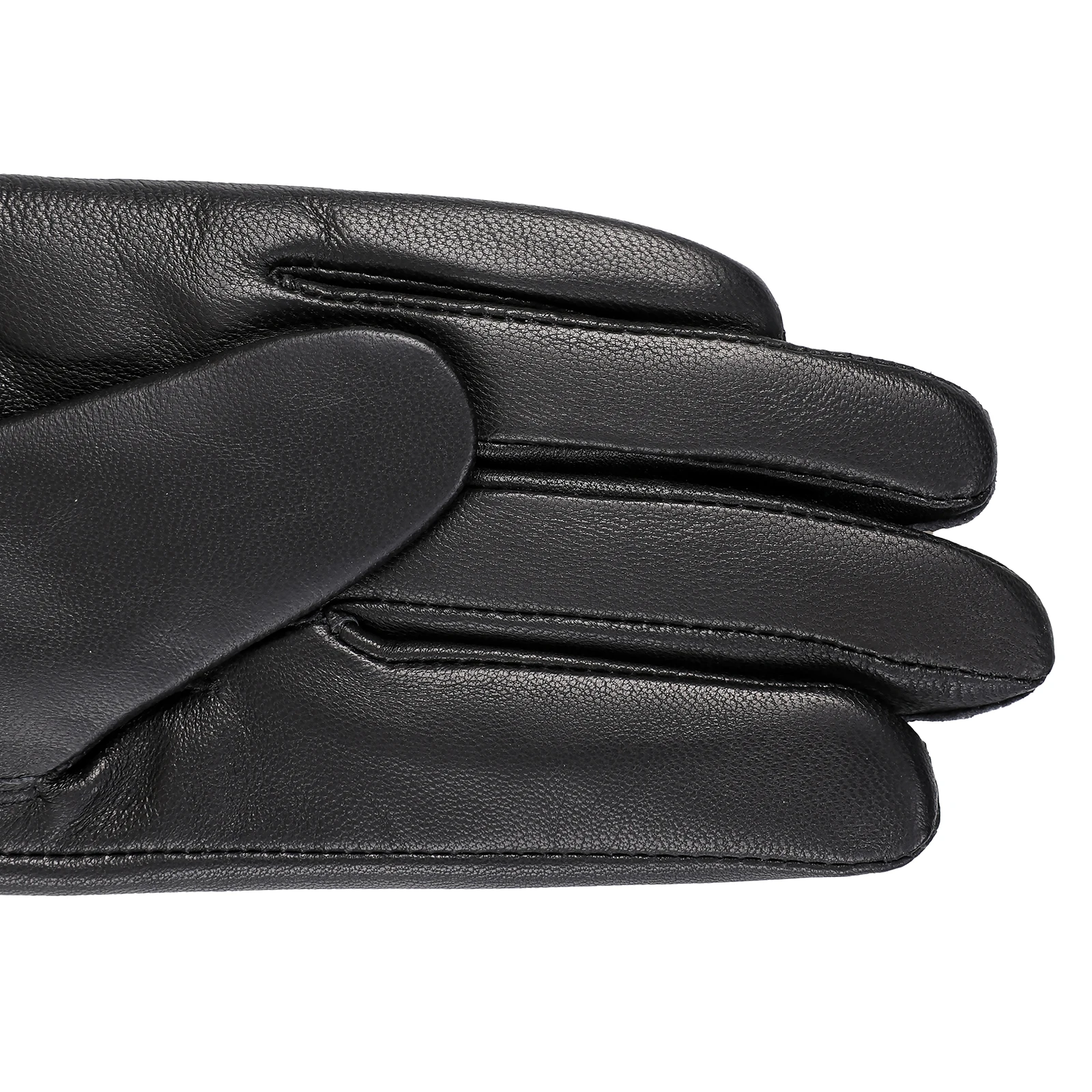 BOONJOVIA Women's Genuine Leather Gloves with Rabbit Fur Trim Cuff Velvet Lined for Cold Weather Driving