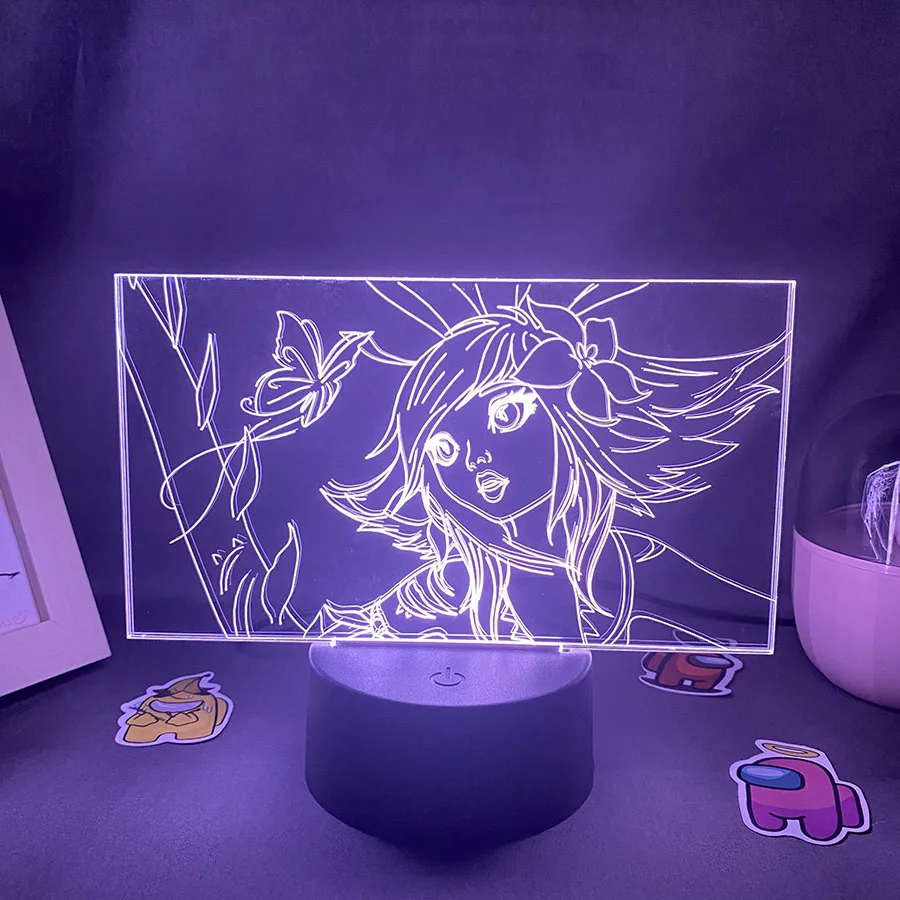 Game League of Legends Neeko The Curious Chameleon 3D Led Neon Night Lights Bedroom Table Decor Game LOL Lava Lamp Gifts For Kid