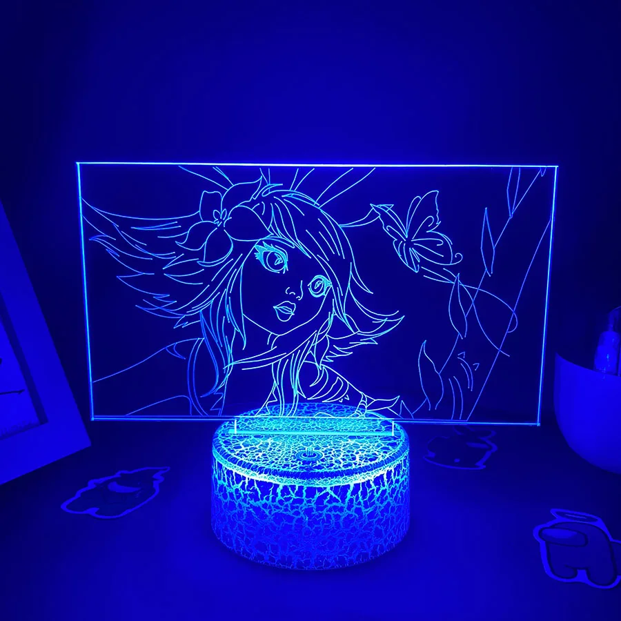 Game League of Legends Neeko The Curious Chameleon 3D Led Neon Night Lights Bedroom Table Decor Game LOL Lava Lamp Gifts For Kid