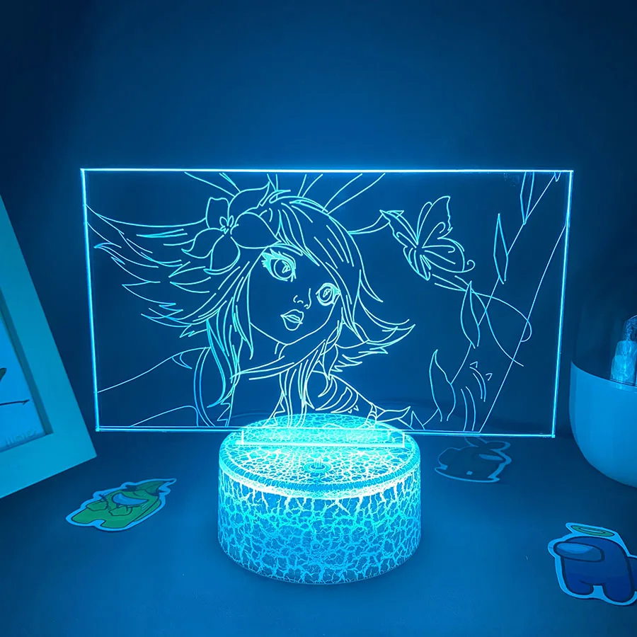 Game League of Legends Neeko The Curious Chameleon 3D Led Neon Night Lights Bedroom Table Decor Game LOL Lava Lamp Gifts For Kid