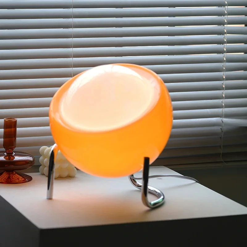 Medieval Bauhaus Indoor Table Lamp Living Room Bedroom Bedside Glass Creative Decoration Desk Lamp Nordic LED Retro Night Lights