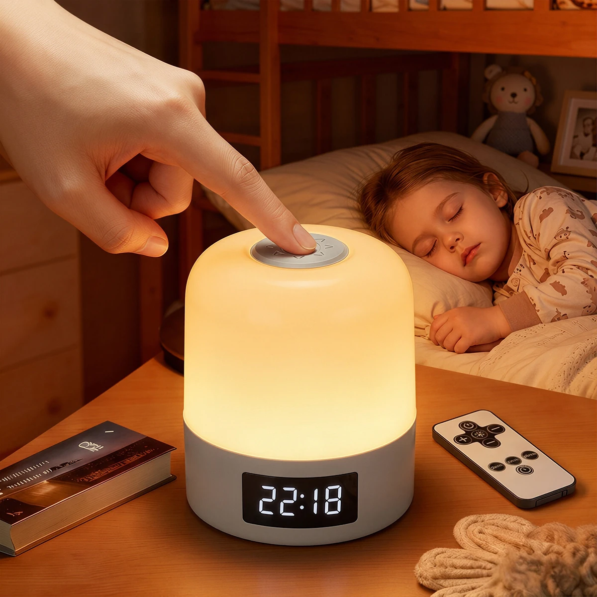 Touch Night Light Rechargeable 3 Color Wireless Baby's Room Bedside Lamp USB LED Night Light Ambient Soft Light For Kids Gift