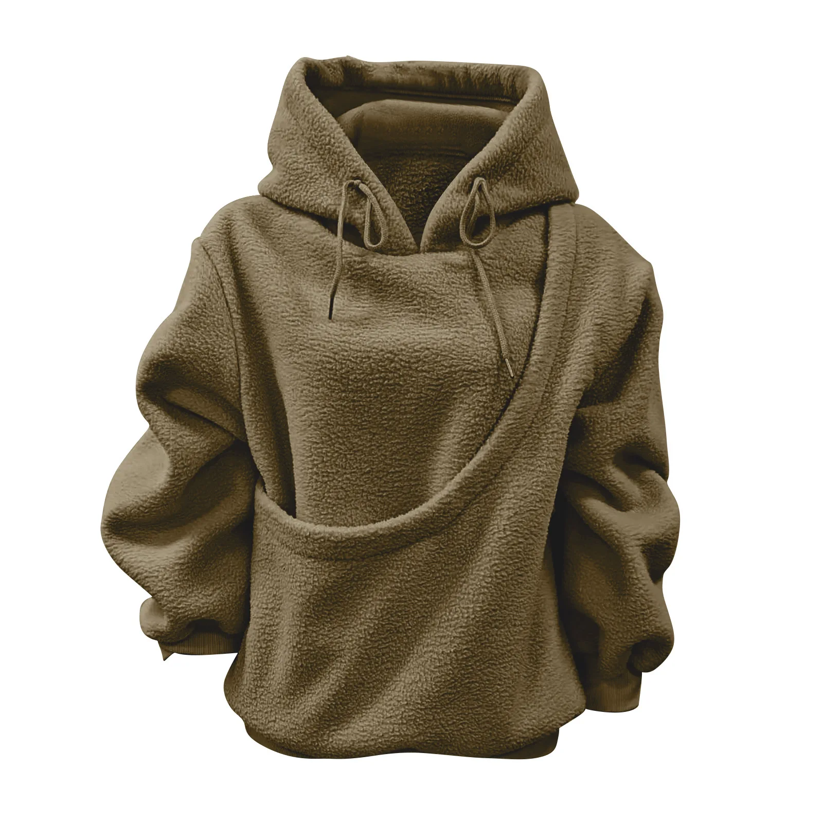Women's Loose Sweatshirts Kangaroo Dog Pet Holder Big Pouch Pocket Pullovers Sweatshirt Animal Pouch Hood Sweatshirt