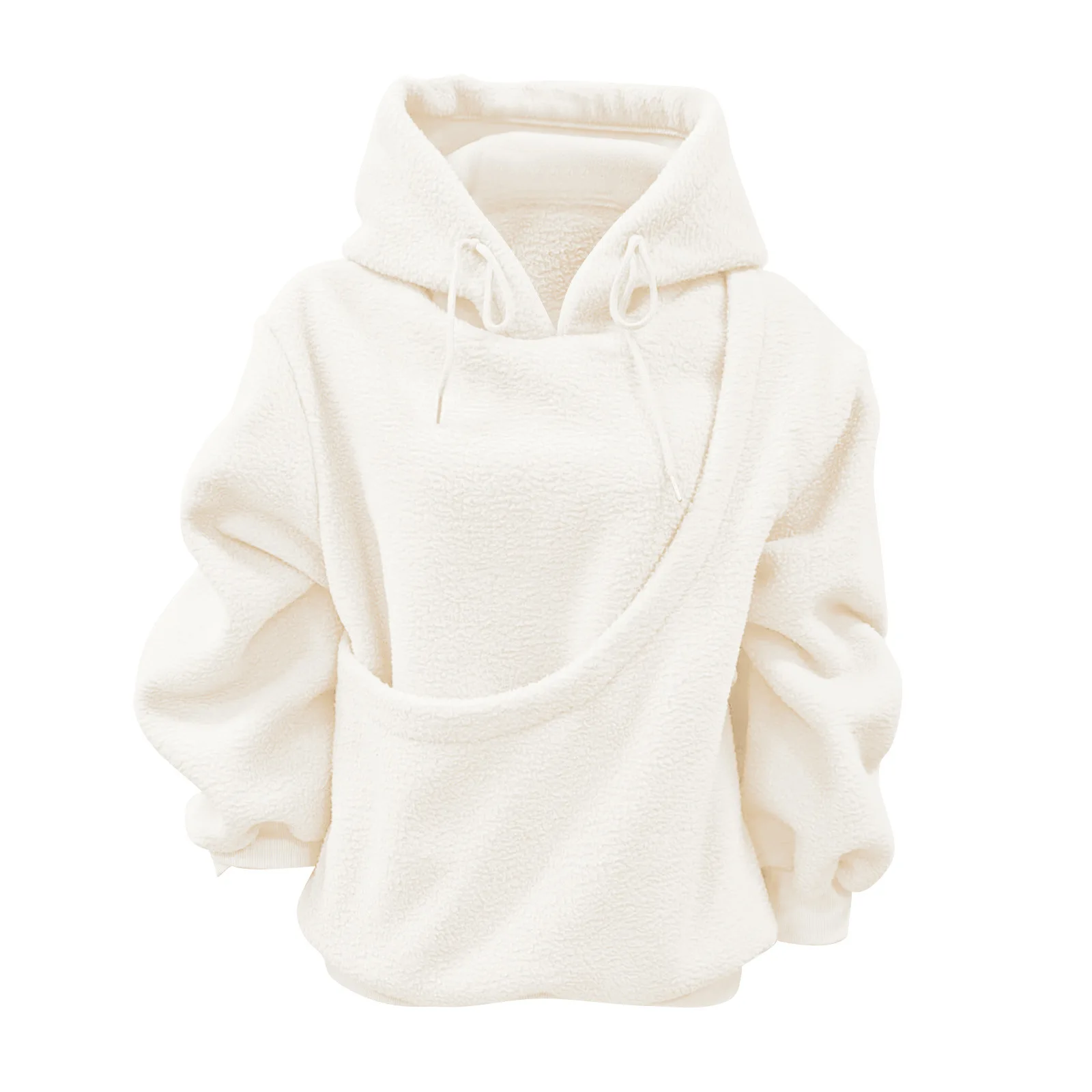 Women's Loose Sweatshirts Kangaroo Dog Pet Holder Big Pouch Pocket Pullovers Sweatshirt Animal Pouch Hood Sweatshirt