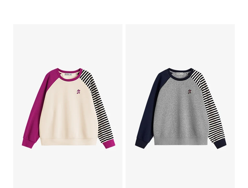 TOYOUTH Women Hoodie 2026 Autumn New Arrival Color Contrast Patchwork Stripe Sleeve Letter Embroidery Loose American Sporty Top