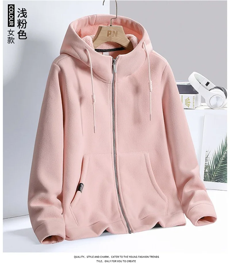 Winter Lady Fashion Hooded Sports Shirt Coat Korean Female Double Sided Velvet Jacket 2027 Women Large Size 6XL Sweatshirt Tops