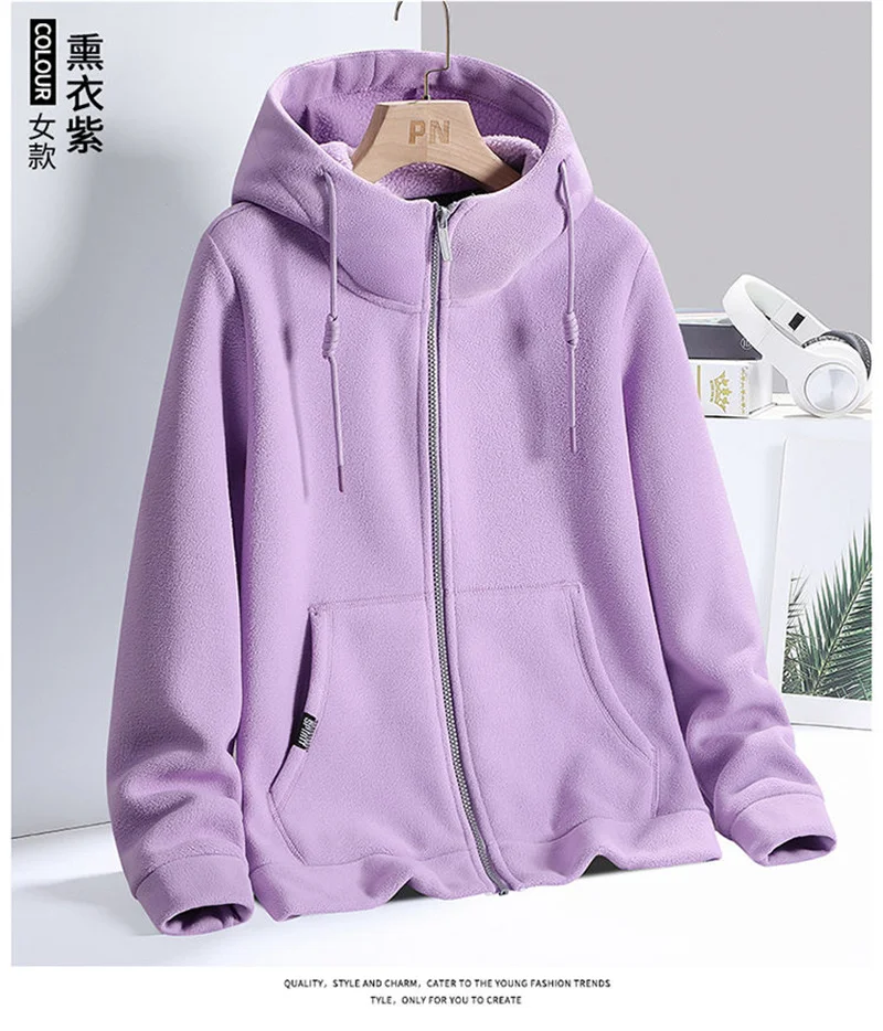 Winter Lady Fashion Hooded Sports Shirt Coat Korean Female Double Sided Velvet Jacket 2027 Women Large Size 6XL Sweatshirt Tops
