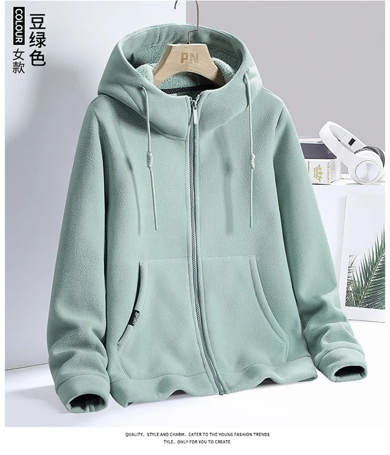 Winter Lady Fashion Hooded Sports Shirt Coat Korean Female Double Sided Velvet Jacket 2027 Women Large Size 6XL Sweatshirt Tops