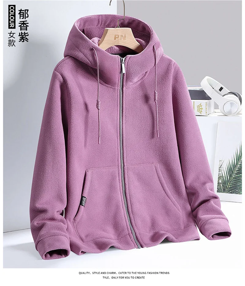 Winter Lady Fashion Hooded Sports Shirt Coat Korean Female Double Sided Velvet Jacket 2027 Women Large Size 6XL Sweatshirt Tops