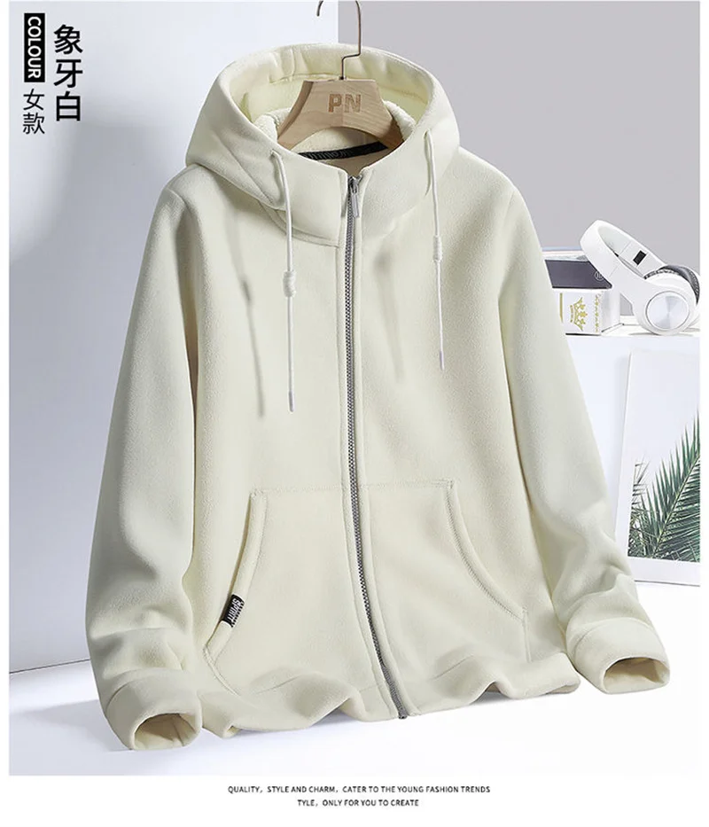 Winter Lady Fashion Hooded Sports Shirt Coat Korean Female Double Sided Velvet Jacket 2027 Women Large Size 6XL Sweatshirt Tops