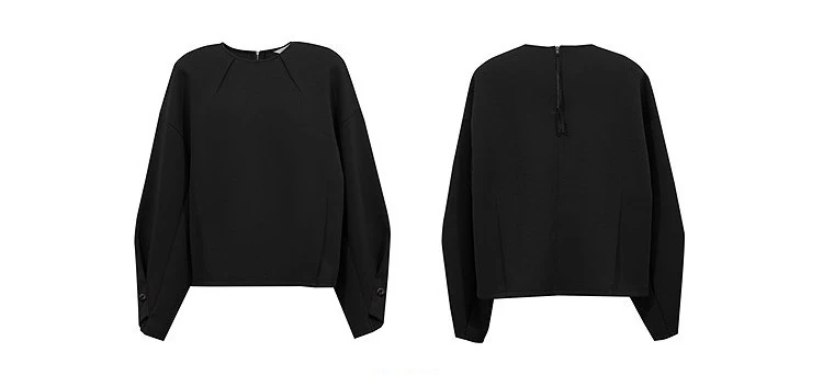 Amii Women Sweatshirts Round Neck Drop Shoulder Long Sleeve Zipper Cotton 2026 Autumn Office Oversized Tops For Woman 12643038