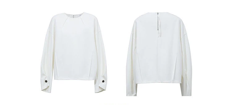 Amii Women Sweatshirts Round Neck Drop Shoulder Long Sleeve Zipper Cotton 2026 Autumn Office Oversized Tops For Woman 12643038