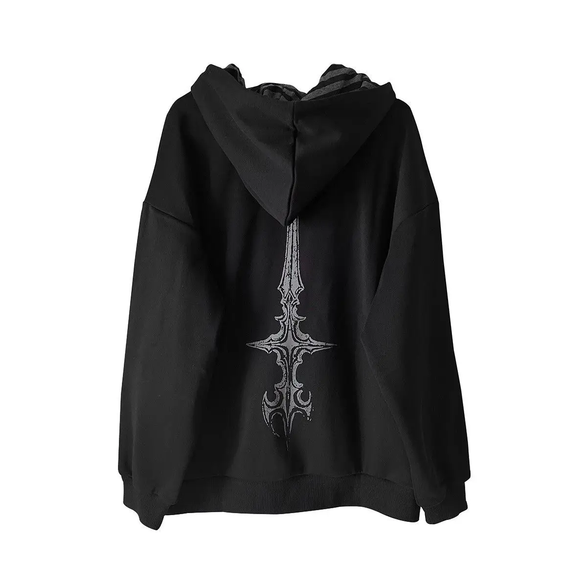 Japanese Hoodies Harajuku Print Zipper Y2k Tops Hooded Loose Sweatshirts Women's Clothing Fashion Casual Punk Hoodie Jackets