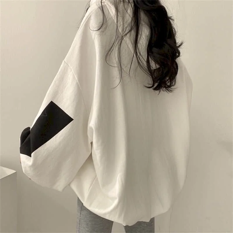 Fashion Letter Printing Hoodies Women 2026 Spring Autumn Thin Street Sports Loose Large Size Casual Hooded Pullover Womens Tops