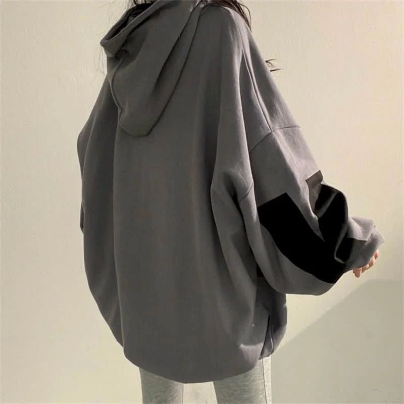 Fashion Letter Printing Hoodies Women 2026 Spring Autumn Thin Street Sports Loose Large Size Casual Hooded Pullover Womens Tops