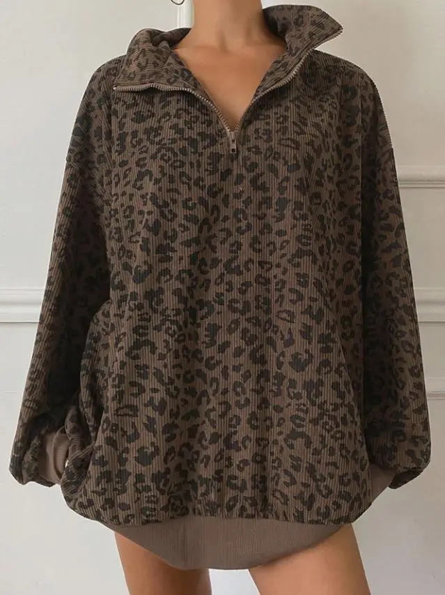 Top Sweatshirt Women's Autumn/Winter Contrast Colour Faux Two-Piece Camouflage Patchwork Hooded Comfortable Minimalist Casual
