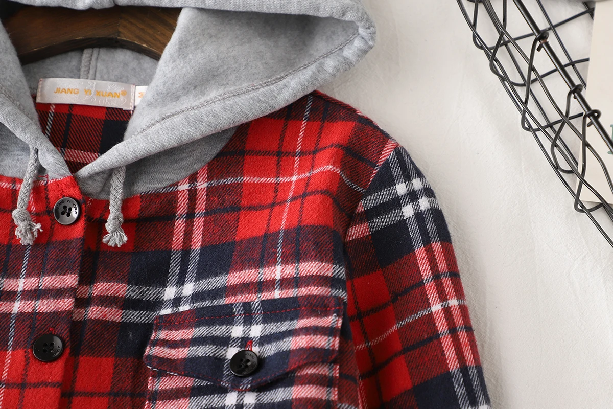 2024 Autumn New Women Long Sleeve Hoodie Style Shirts Casual Women's Red Green Plaid Sweatshirt Tops Lady Checkered Clothes