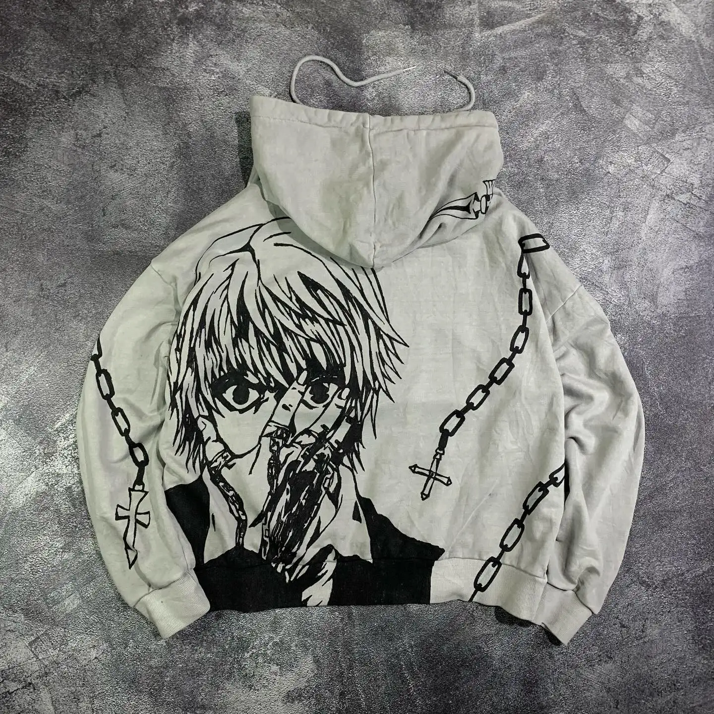 Kurapika Graphic Hoodies Grunge Streetwear Sweatshirt Tops Oversized Hoodie Gothic Harajuku Hunter × Hunter Y2k Gym Men Clothing
