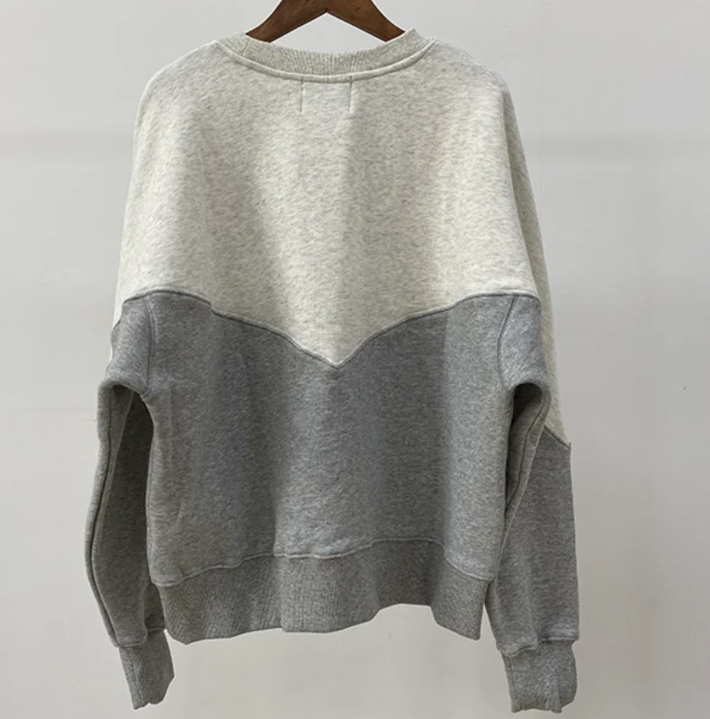2026 autumn retro style O-Neck sweater plush printed top for women fashionable and versatile pure cotton classic hoodie