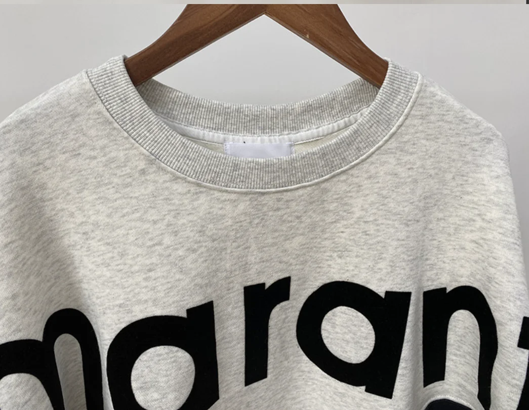 2026 autumn retro style O-Neck sweater plush printed top for women fashionable and versatile pure cotton classic hoodie