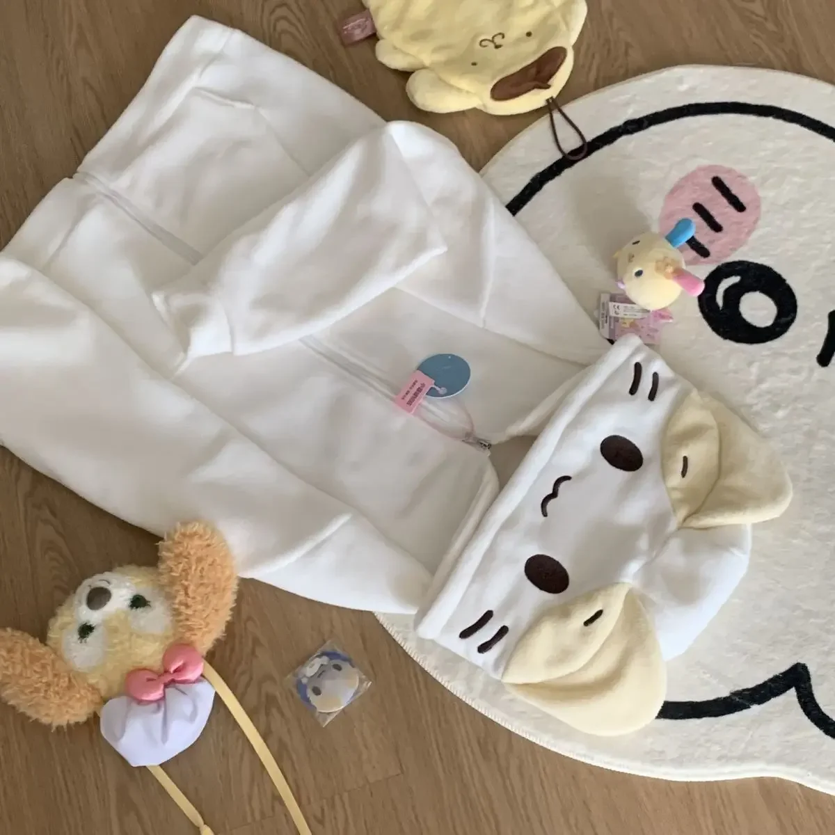 Casual Cartoon Deeptown Kawaii Lolita Style Women Fleece Hoodies Cutecore Oversize Japanese Soft Girl Zipper Sweatshirt Cardigan