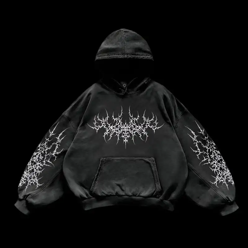 Purple inferno dragon hoodies women oversized new tops vintage goth sweatshirt goth streetwear women gothic y2k clothes