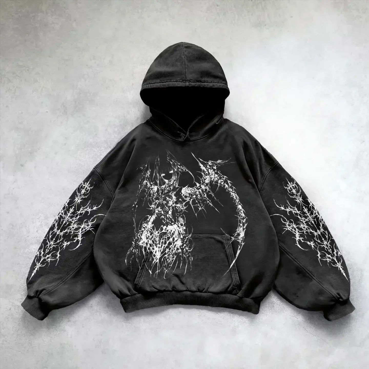 Purple inferno dragon hoodies women oversized new tops vintage goth sweatshirt goth streetwear women gothic y2k clothes