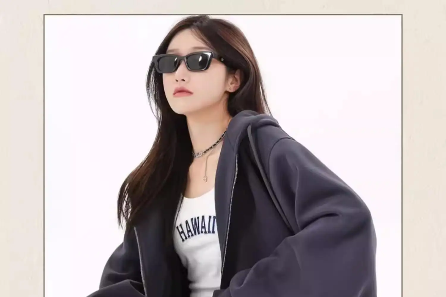 American Retro Oversized Hooded Sweatshirt Women Zip Up Solid Pockets Sports Hoodies Jacket Women Loose Lazy Style Hooded Coa