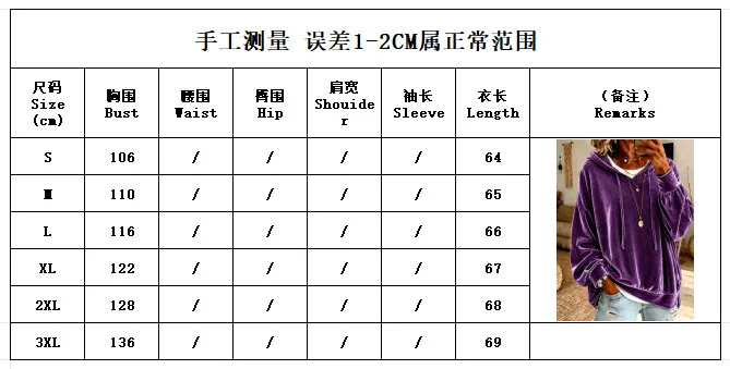 2026 Women Velvet Hoodie Drawstring Long Sleeve Sweatshirt Solid Loose Pullover Tops Elegant Casual Hooded Autumn Winter Fashi