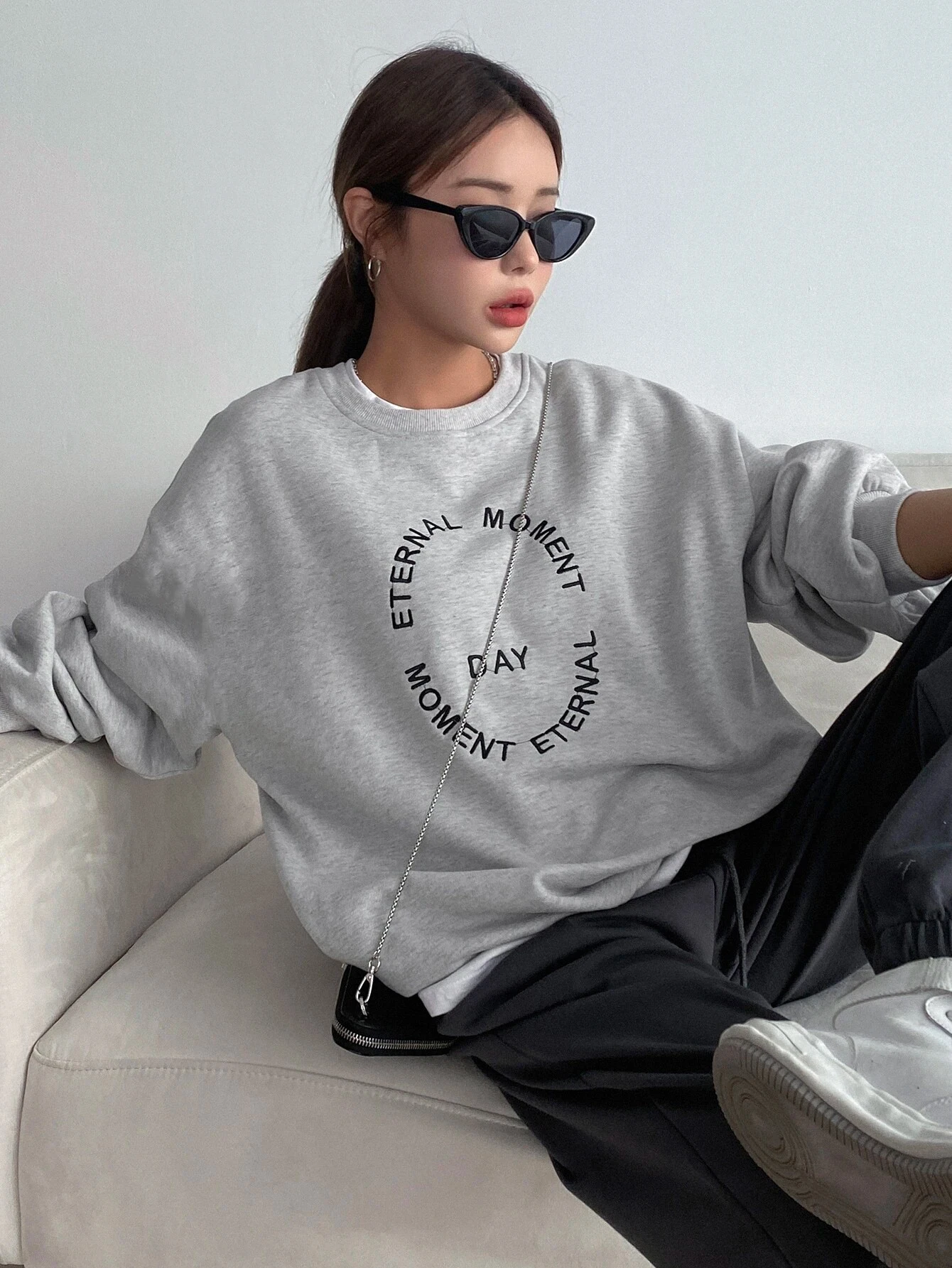 Funny Letter Printing Women Hoodies Harajuku Crewneck Hoodie Fashion Casual Oversize Hoody Autumn Comfortable Tracksuit Female