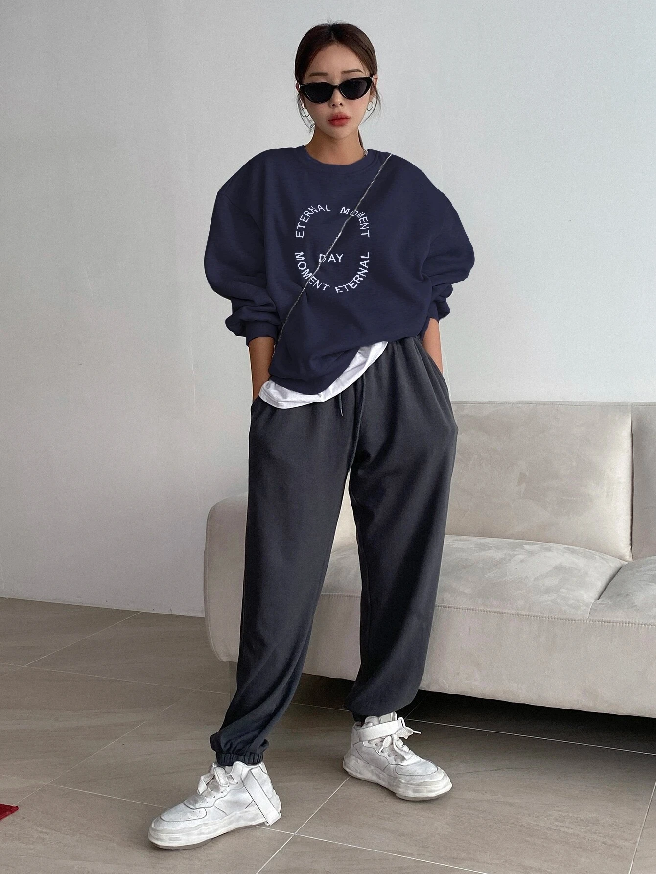 Funny Letter Printing Women Hoodies Harajuku Crewneck Hoodie Fashion Casual Oversize Hoody Autumn Comfortable Tracksuit Female