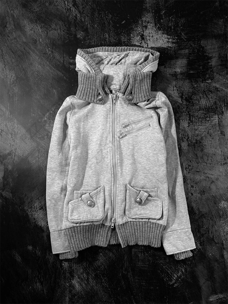 Gothic Punk Y2K Millennium American Retro Halloween Women's Hoodie European and American Autumn Winter Trendy Fashion Sweatshirt