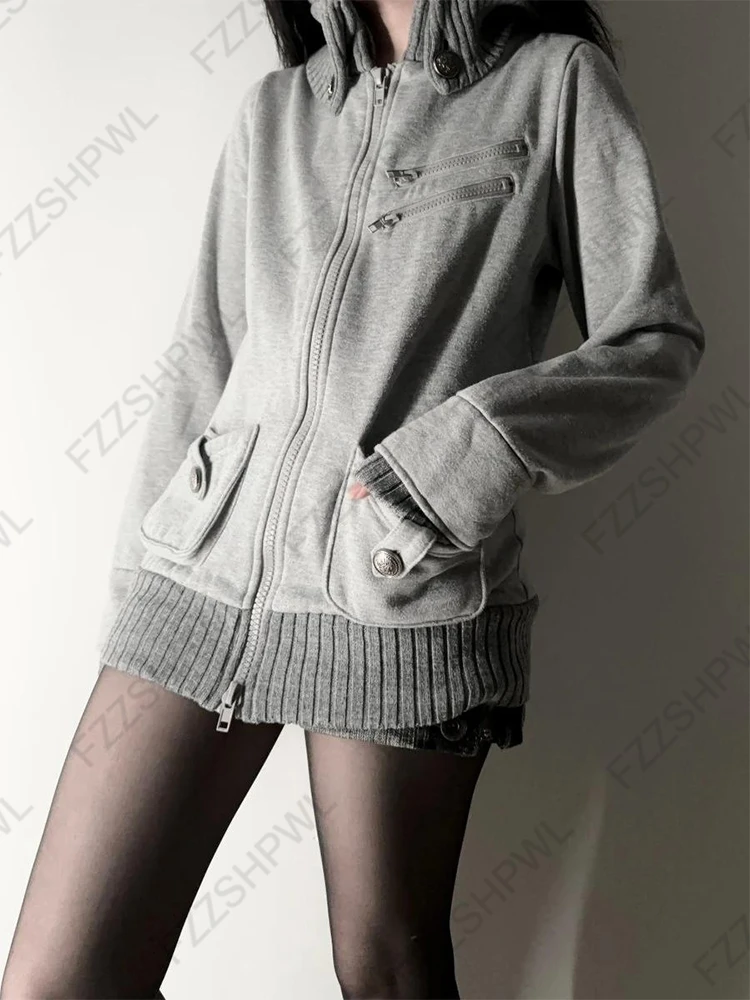 Gothic Punk Y2K Millennium American Retro Halloween Women's Hoodie European and American Autumn Winter Trendy Fashion Sweatshirt