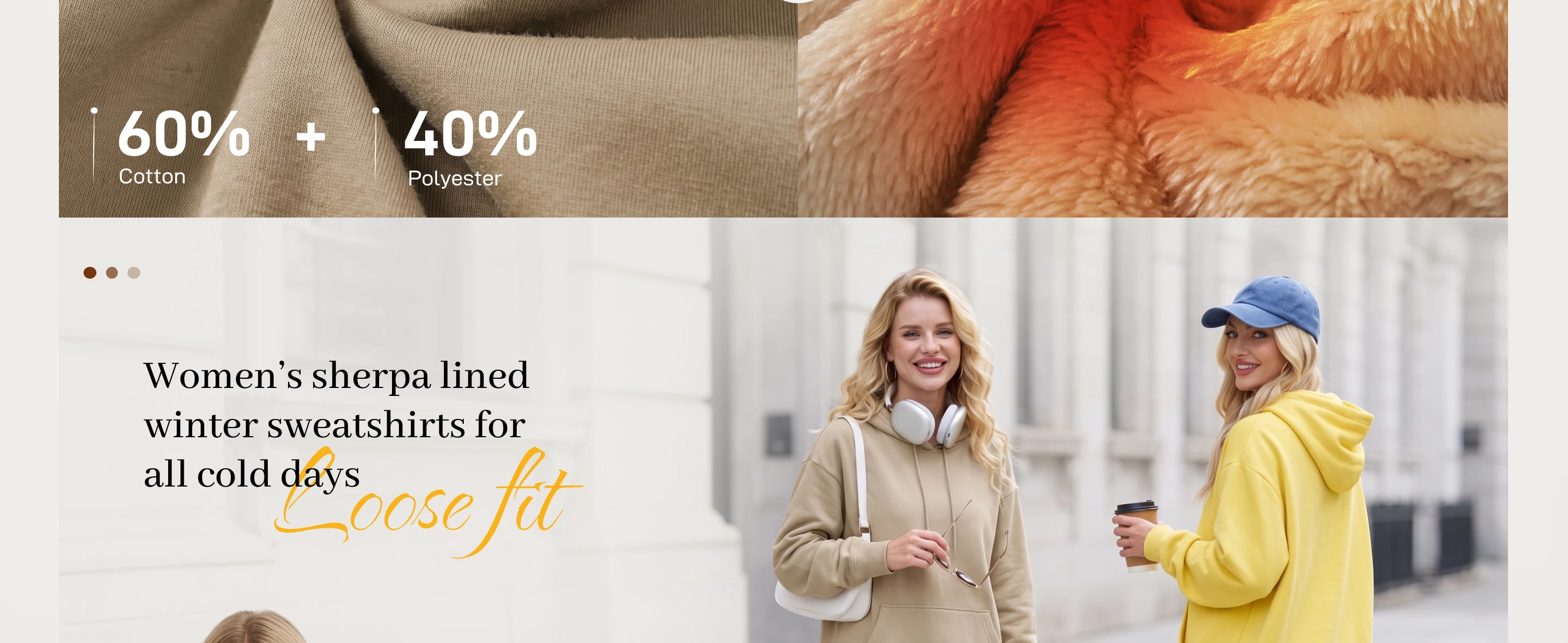 TACVASEN Women Fleece Lined Oversized Hoodie Thick Warm Sherpa Pullover Hooded Sweatshirt with Multi Kangaroo Pocket for Winter