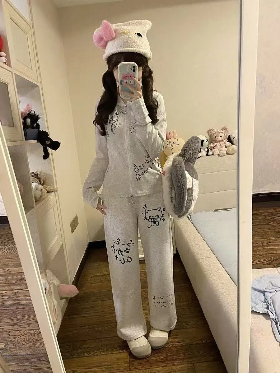 Women Japanese Otaku Anime Long Sleeve T-Shirt Loose Kawaii Casual Top Harajuku Subculture Spring Summer Sweatshirt Tee